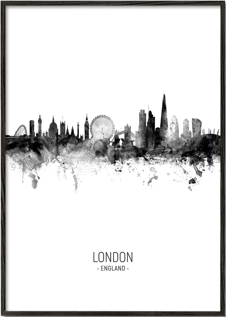 London Skyline en blanco y negro