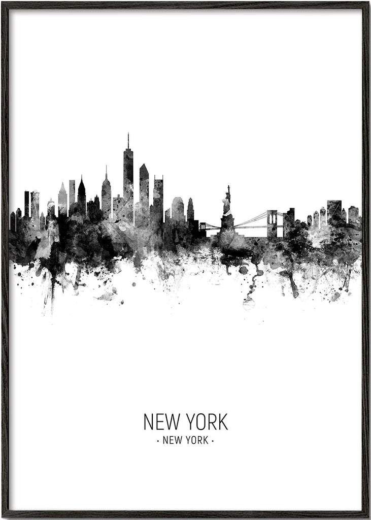 New York Skyline en blanco y negro