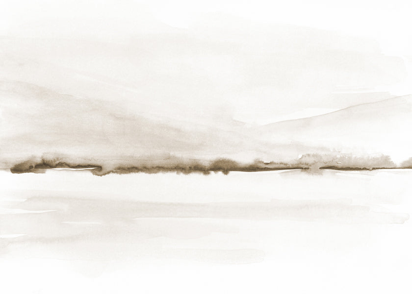 Watercolor landscape N 48 Sepia