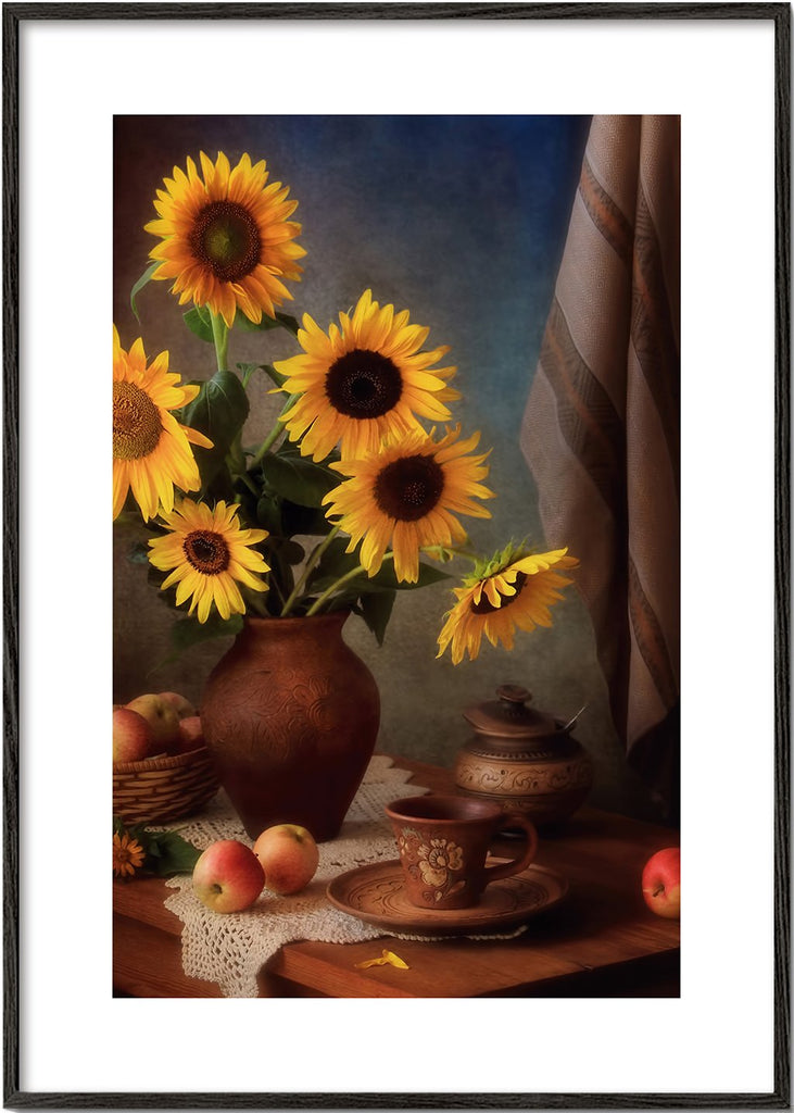 Still life with sunflowers and apples - Tatyana Skorokhod (Татьяна