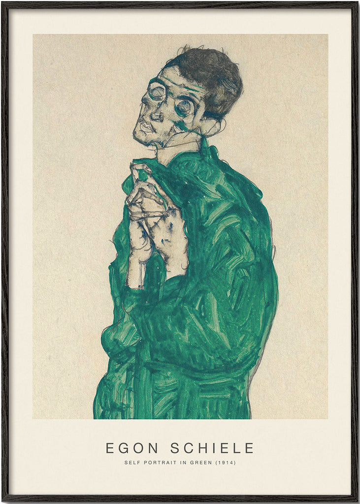 Self Portrait in Green (Special Edition) - Egon Schiele
