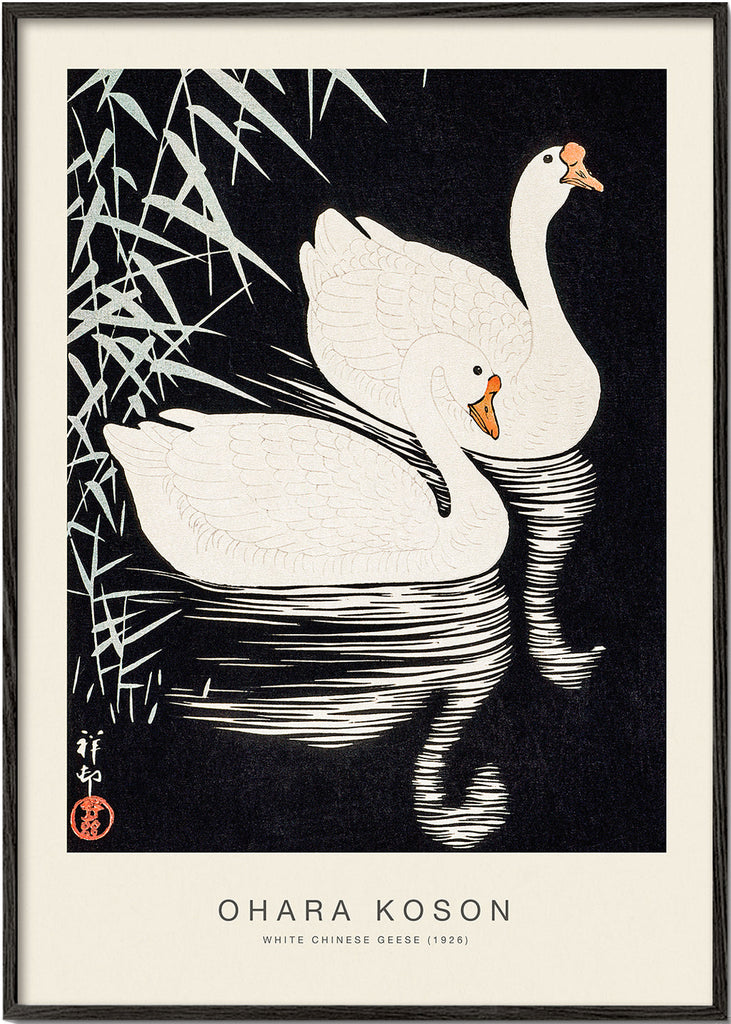 White Chinese Geese (Special Edition) - Ohara Koson
