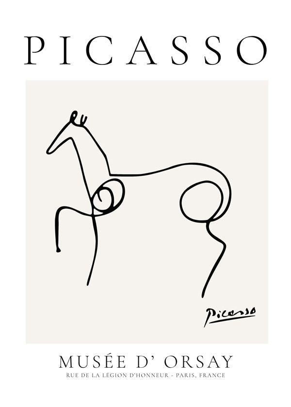 Pablo Picasso Animals Drawing Horse